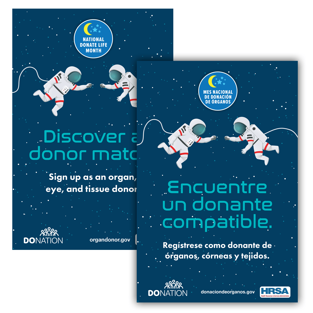 DoNation offered materials in English and Spanish.