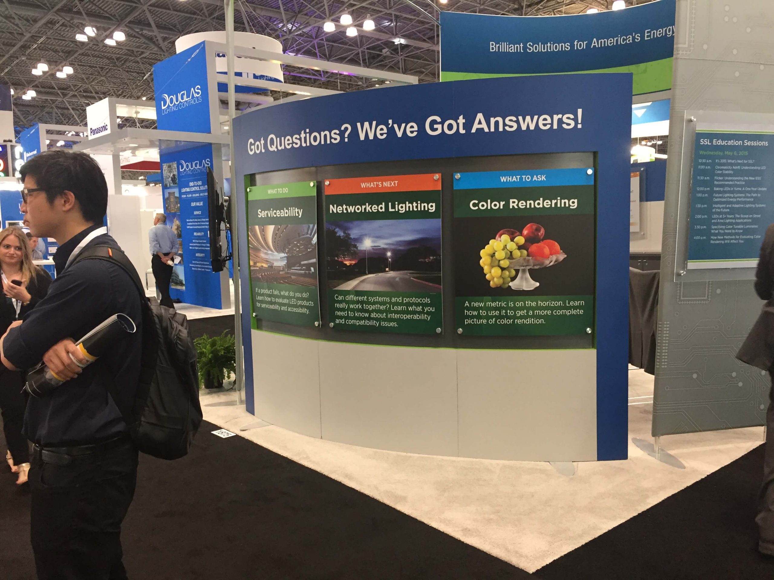 Conference mega booth panels