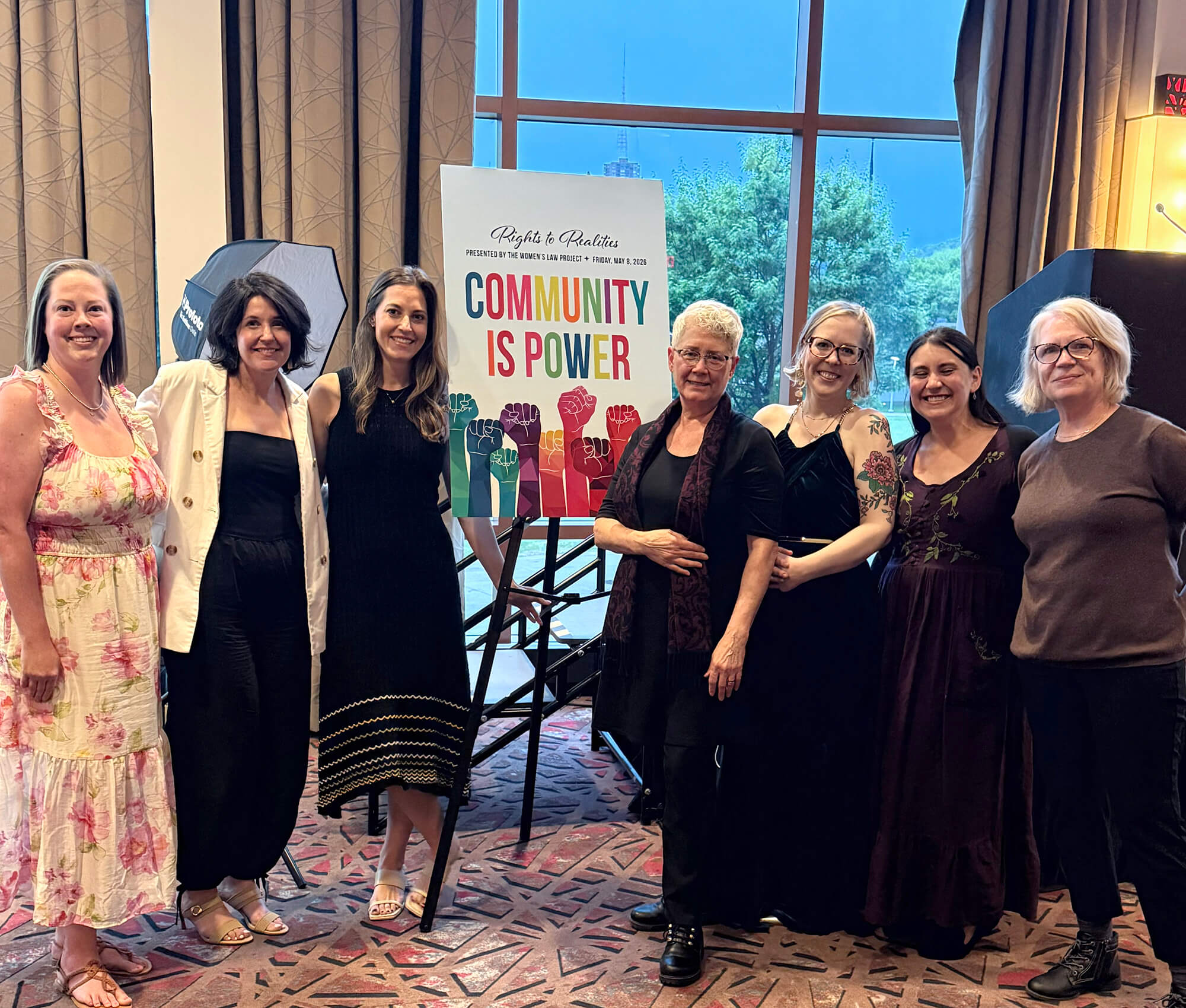 The Akoya crew together at the Women's Law Project Fundraising Event